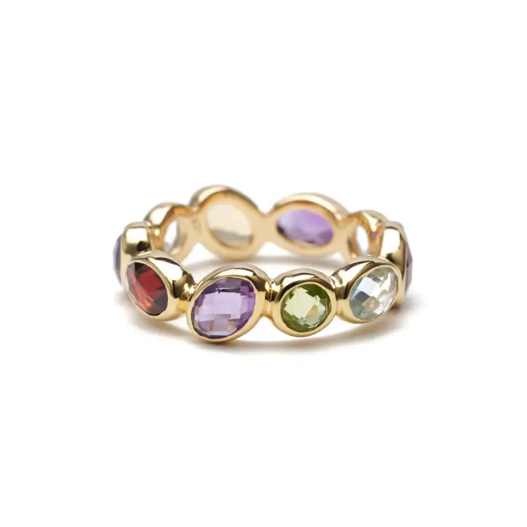S925 MULTI STONE ETERNITY RING