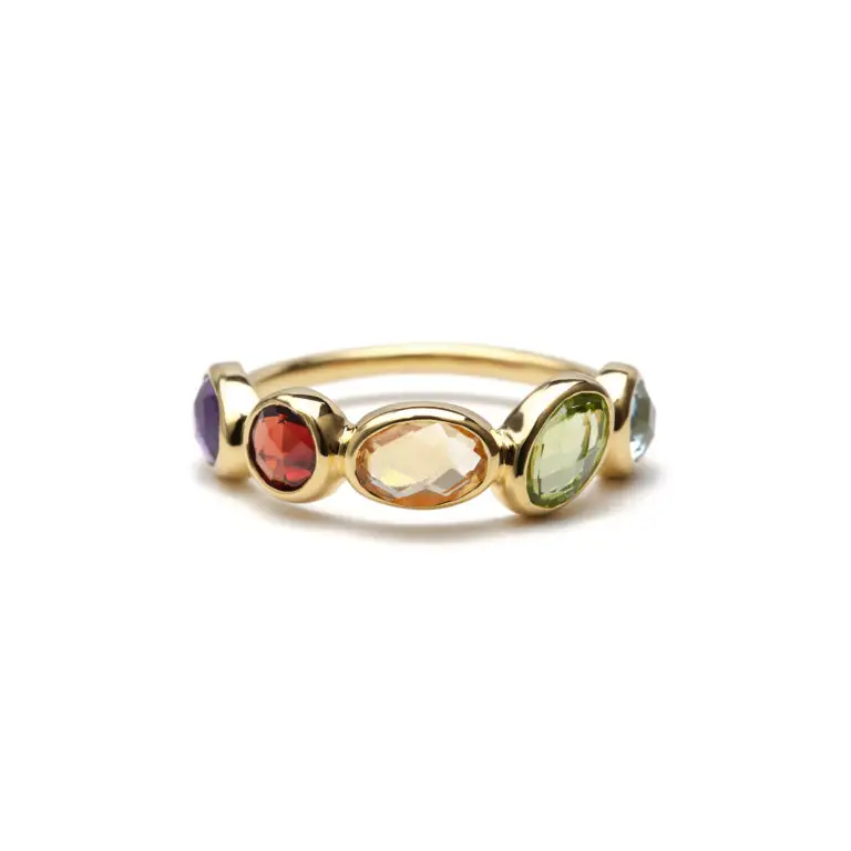 S925 MULTI STONE HALF ETERNITY RING-1
