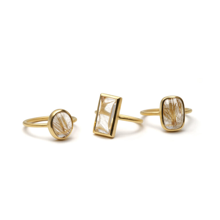 S925 SINGLE STONE MATT RING -GOLD RUTILE QUARTZ-
¥8,580-