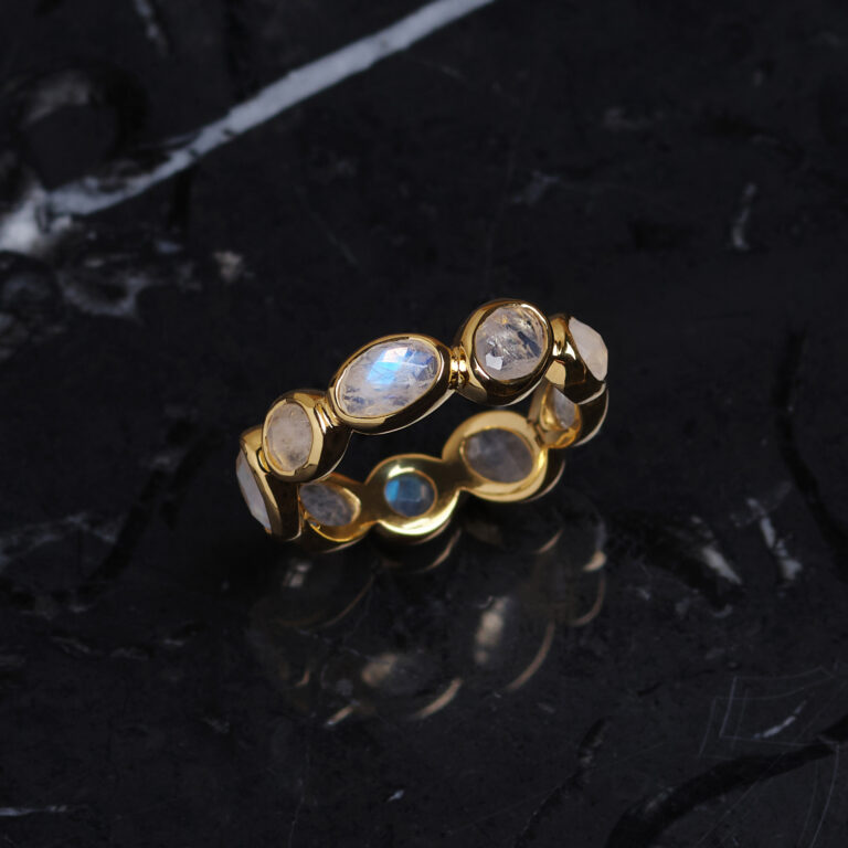 S925 RAINBOW MOON STONE ETERNITY RING
￥14,080-